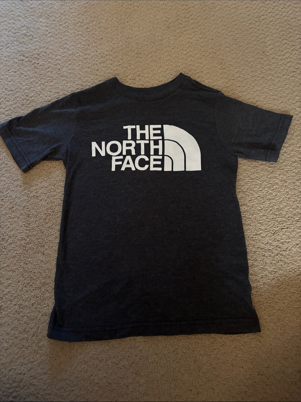 The North Face Kids Black Tee with Large White Logo